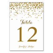 Numéro De Table Parties scintillant d'or Confetti Mariage Tableau (Par défaut)