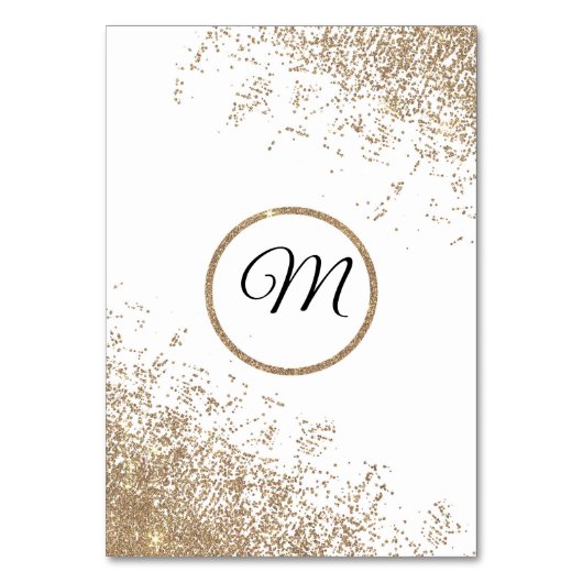 Numéro De Table Parties scintillant d'or étincelles Numéro de tabl (Dos)