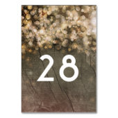 Numéro De Table Parties scintillant d'or illumine Mariage de grang (Dos)