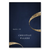 Numéro De Table Parties scintillant d'or marine moderne Foldable P (Par défaut)