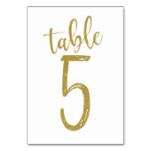 Numéro De Table Parties scintillant d'or Numéro de tableau 5 (Par défaut)