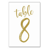 Numéro De Table Parties scintillant d'or Numéro de tableau 8 (Par défaut)