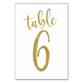 Numéro De Table Parties scintillant d'or Numéro du tableau 6 (Par défaut)