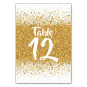Numéro De Table Parties scintillant d'or pur moderne sur Arrière - (Dos)