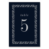 Numéro De Table Parties scintillant en argent bleu marine Cadre bo (Dos)
