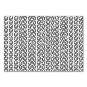 Numéro De Table Parties scintillant en argent Chevrons Knit Motif