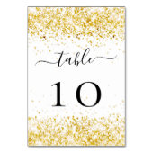 Numéro De Table parties scintillant en or blanc mariage (Par défaut)