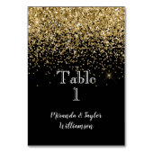 Numéro De Table Parties scintillant en or noir Glam Sparkle (Par défaut)