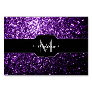 Numéro De Table Parties scintillant foncé violet faux brillant sci
