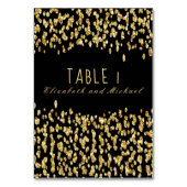 Numéro De Table Parties scintillant Golden Confetti (Dos)