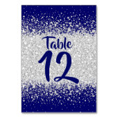 Numéro De Table Parties scintillant moderne Royal Blue et Silver (Par défaut)