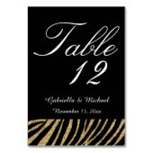Numéro De Table Parties scintillant noire et or Zebra (Par défaut)