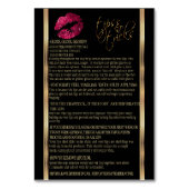 Numéro De Table Parties scintillant rose chaud Instructions, conse (Dos)