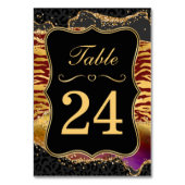 Numéro De Table Parties scintillant sauvage rouge et or Mariage d' (Par défaut)