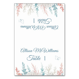 Numéro De Table Pastel Coral Reef-Beach Mariage-Végétarien Icône