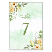 Numéro De Table Pastel Floral (Dos)