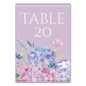Numéro De Table Pastel Hydrangeas - Table Verte 3,5 po x 5 po (Dos)