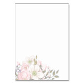 Numéro De Table Pastel Magnolias Papillon Élégant Mariage Script (Dos)