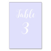 Numéro De Table Pastel Periwinkle violet (Dos)
