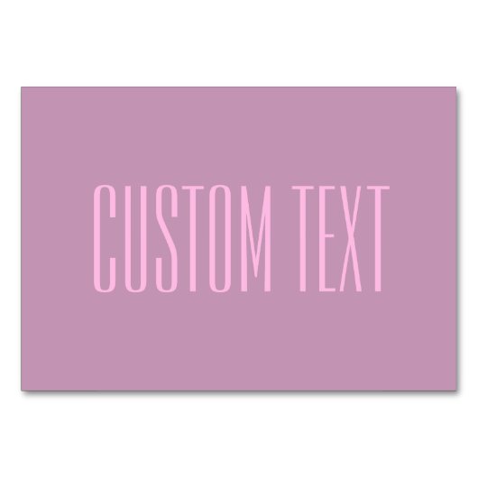 Numéro De Table Pastel Purple & Pink clair | Texte modifiable mode (Devant)