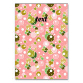 Numéro De Table Pastel rose enfants amusants bulles cercles d'anni (Dos)