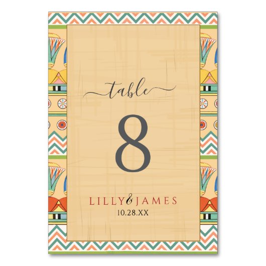 Numéro De Table Patrimoine pharaonique faire-part de mariage sur p (Par défaut)