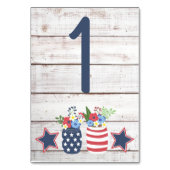 Numéro De Table Patriotic Love II Rustic 4 juillet Mariage (Par défaut)