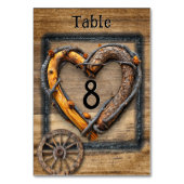 Numéro De Table Pays Ouest Mariage Twig Frame Wagon Wheel (Dos)