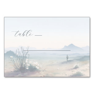 Numéro De Table Paysage désertique à l'aquarelle pastel serein