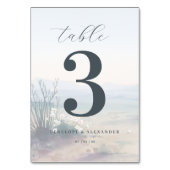 Numéro De Table Paysage Désertique Pastel Tranquille (Dos)