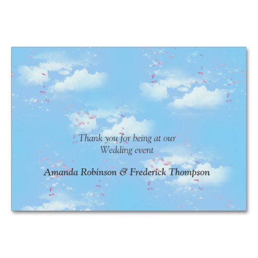 Numéro De Table Paysage tropical (Dos)