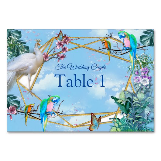 Numéro De Table Paysage tropical (Devant)