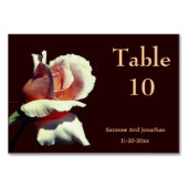 Numéro De Table Peach Rosebud Mariage personnalisé (Dos)