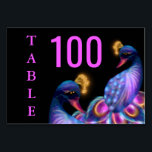 Numéro De Table Peacock Jewel Tones Mariage Floral Moody violet<br><div class="desc">Peacock Jewel Tones Mariage Floral Moody violet Numéro de table Ces numéros de table sont plus que de simples identificateurs; ce sont des accents exquis qui rehaussent l'attrait visuel de l'agencement des sièges de votre événement. Chaque numéro de table est orné de motifs de paon complexes dans des tons de...</div>