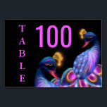 Numéro De Table Peacock Jewel Tones Mariage Floral Moody violet<br><div class="desc">Peacock Jewel Tones Mariage Floral Moody violet Numéro de table Ces numéros de table sont plus que de simples identificateurs; ce sont des accents exquis qui rehaussent l'attrait visuel de l'agencement des sièges de votre événement. Chaque numéro de table est orné de motifs de paon complexes dans des tons de...</div>