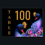 Numéro De Table Peacock Jewel Tones Mariage Floral Moody violet<br><div class="desc">Peacock Jewel Tones Mariage Floral Moody violet Numéro de table Ces numéros de table sont plus que de simples identificateurs; ce sont des accents exquis qui rehaussent l'attrait visuel de l'agencement des sièges de votre événement. Chaque numéro de table est orné de motifs de paon complexes dans des tons de...</div>