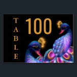 Numéro De Table Peacock Jewel Tones Mariage Floral Moody violet<br><div class="desc">Peacock Jewel Tones Mariage Floral Moody violet Numéro de table Ces numéros de table sont plus que de simples identificateurs; ce sont des accents exquis qui rehaussent l'attrait visuel de l'agencement des sièges de votre événement. Chaque numéro de table est orné de motifs de paon complexes dans des tons de...</div>