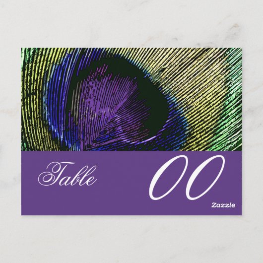Numéro de table Peacock n violet (Dos)