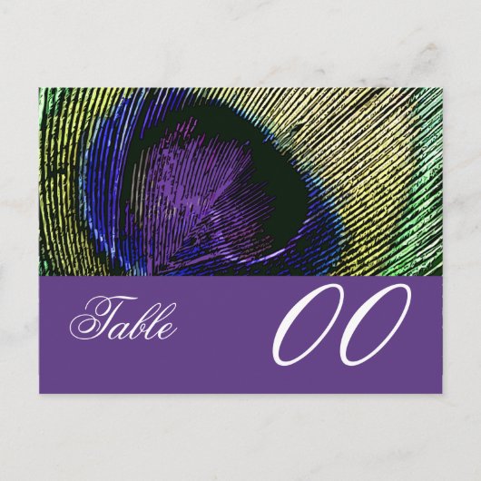 Numéro de table Peacock n violet (Devant)