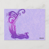 Numéro de table Peacock Vintage pourpre (Dos)