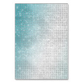 Numéro De Table Pearle Blanc Glam Glitzy Aqua Sparkle (Dos)
