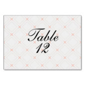 Numéro De Table Pêche pastel et géométrique crème (Dos)