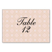 Numéro De Table Pêche pastel et géométrique doré (Dos)