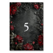 Numéro De Table Peonies gothiques baroques (Dos)