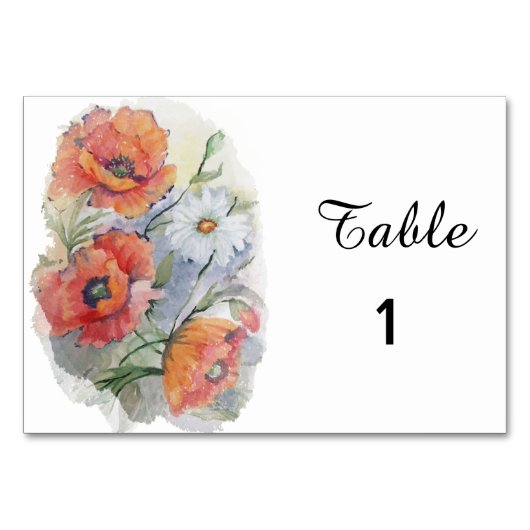 Numéro De Table Pépites et marguerite florale (Devant)