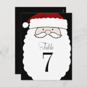 Numéro de table Père Noël simple (Devant / Derrière)