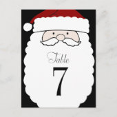 Numéro de table Père Noël simple (Devant)