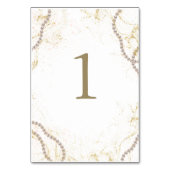 Numéro De Table Perles de luxe et Prosecco (Dos)