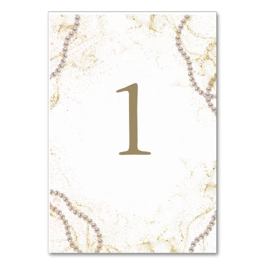 Numéro De Table Perles de luxe et Prosecco (Par défaut)