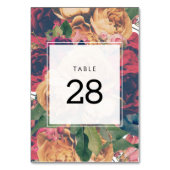 Numéro De Table Personnalisable Boho Floral Mariage (Dos)